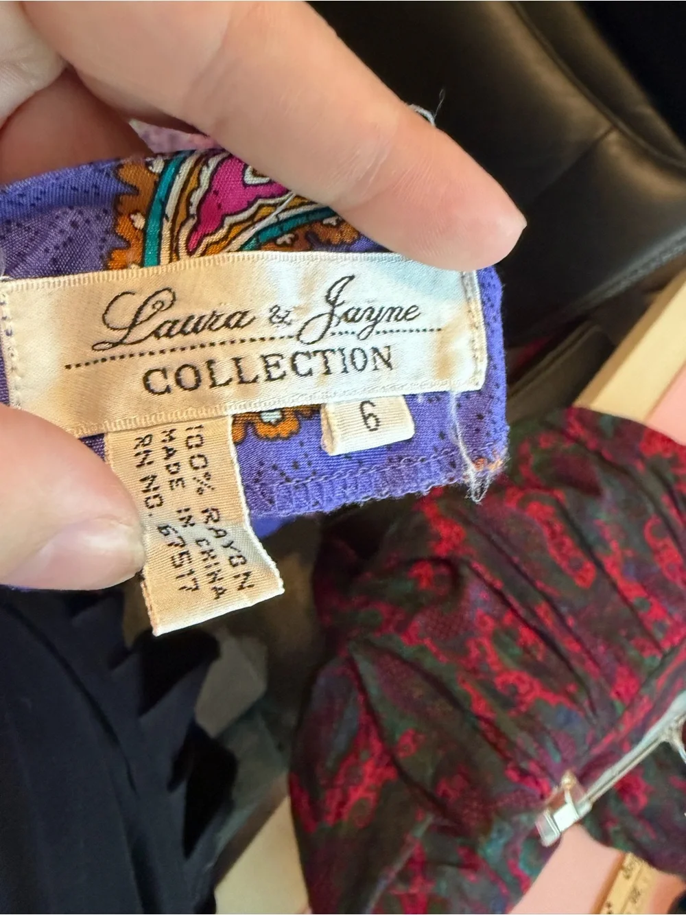 Vintage Laura & Jayne paisley matching set- skirt/blouse